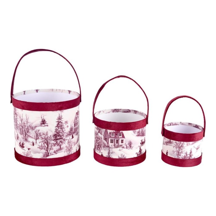 SET 3 CESTI H.22 CM. PORPORA